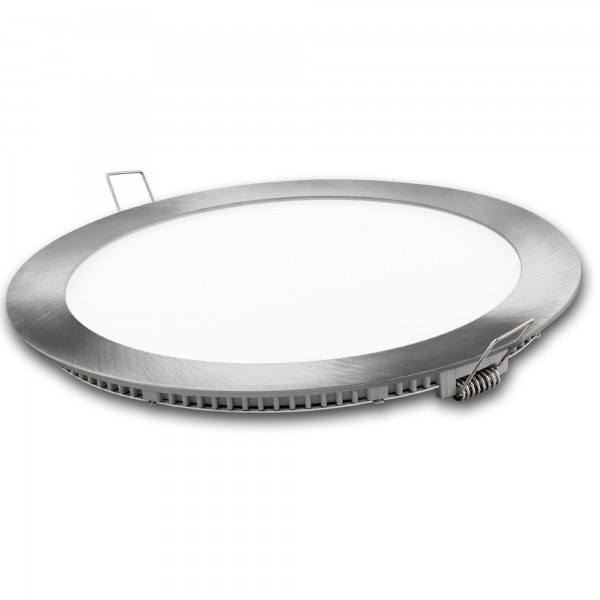 Downlight led redondo plata 15w.calida