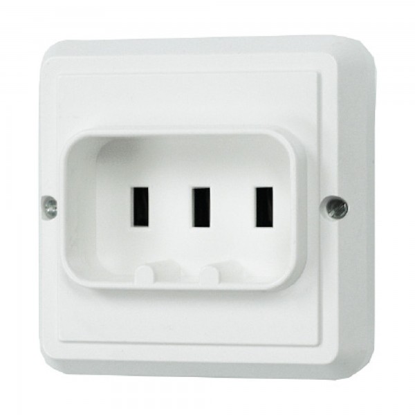 Base clavija horno onlex blanca 25 a.