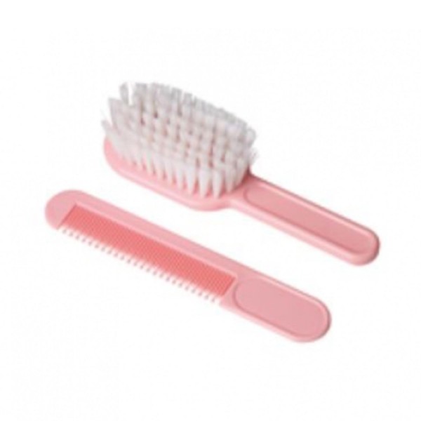 Eurostil bebe cepillo suave rosa 1un + peine 1u.