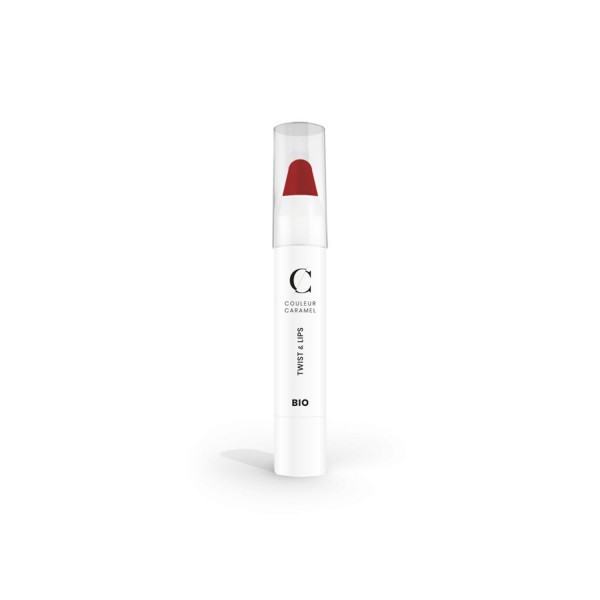 Couleur caramel twist&lips barra de labios 407 glossy red 1un