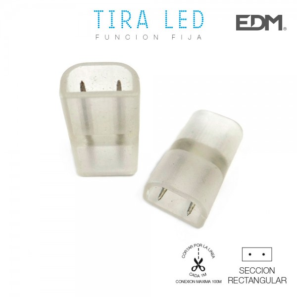 Empalme recto para dos tiras de led