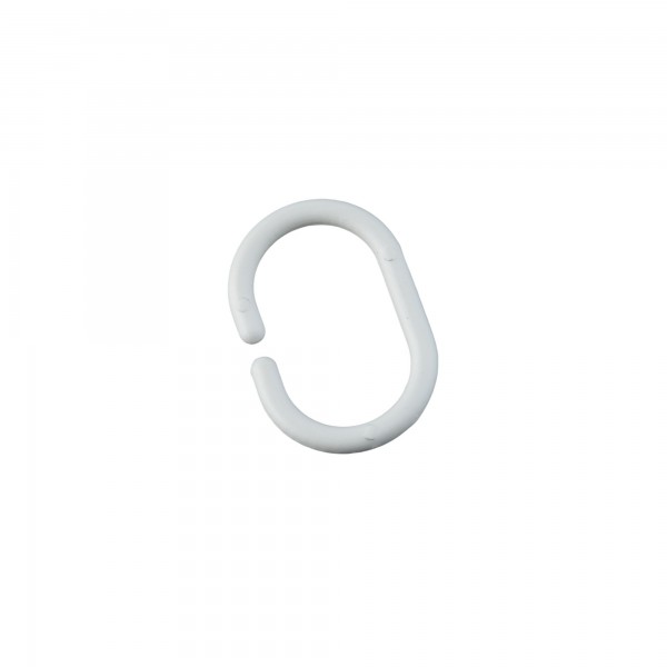 Anilla cortina oval blanca plasti. (100)