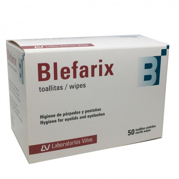 Blefarix Toallitas Estériles Higiene de Párpados y Pestañas 50 Unidades