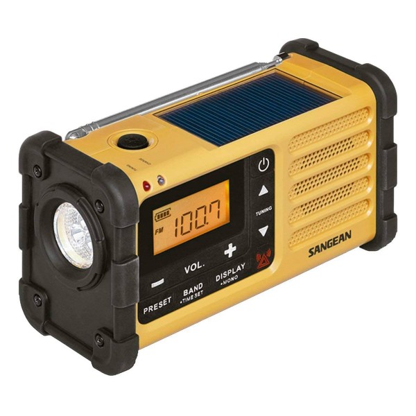 Sangean survivor m8 / radio analógica todoterreno con linterna y powerbank