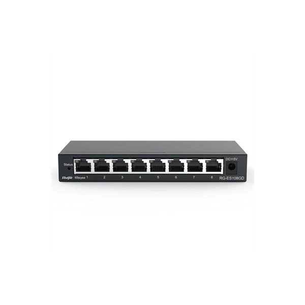 Reyee unmanaged switch 8xgb rj45 steel case
