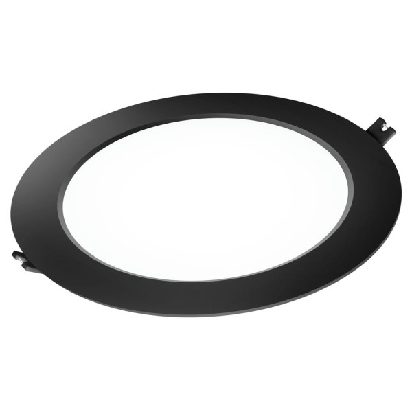 Downlight led pc redondo negro 18w.n