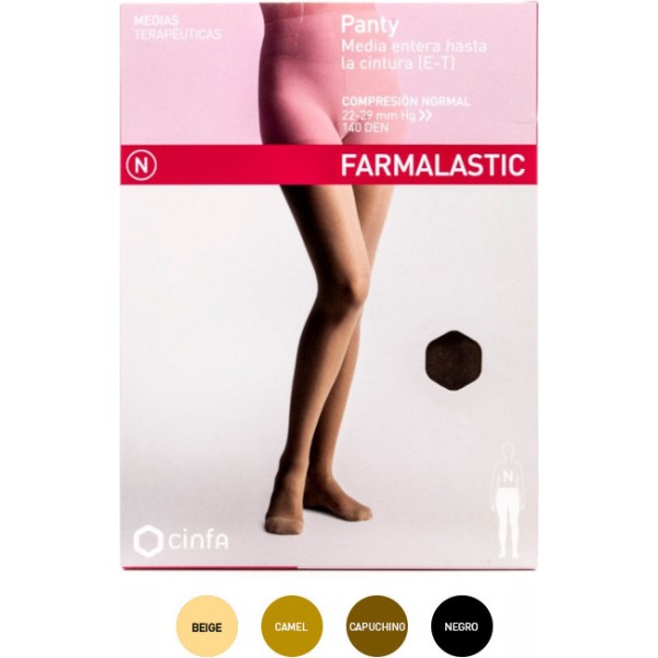 Farmalastic Panty Normal 22- 29 mm Hg con Punta Capuchino T/p 