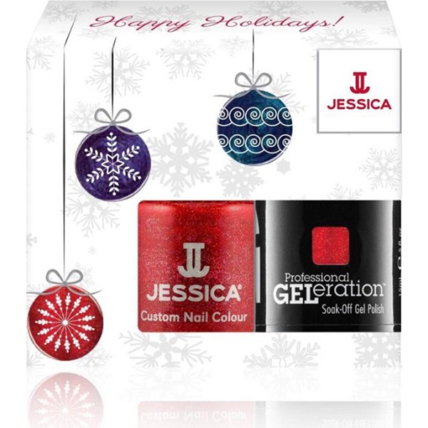 Jessica custom nail colour esmalte de uñas edicion happy holidays 15ml + jessica professional geleration 1u.