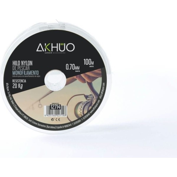 Hilo nylon transparente 0,7mm.100m.