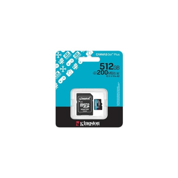 Kingston microsd canvas go! plus 4 512gb 200 mb-s