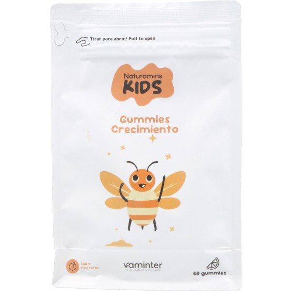 Naturamins Kids Crecimiento Vitaminas y Minerales Sabor Melocoton 60 Gummies