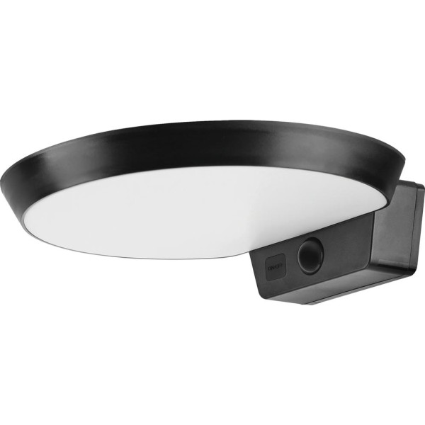 Aplique led solar negro redo.ip54 6w.cct