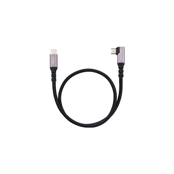 Nanocable cable usb-c 3.2 gen2 acodado 100w 1 m